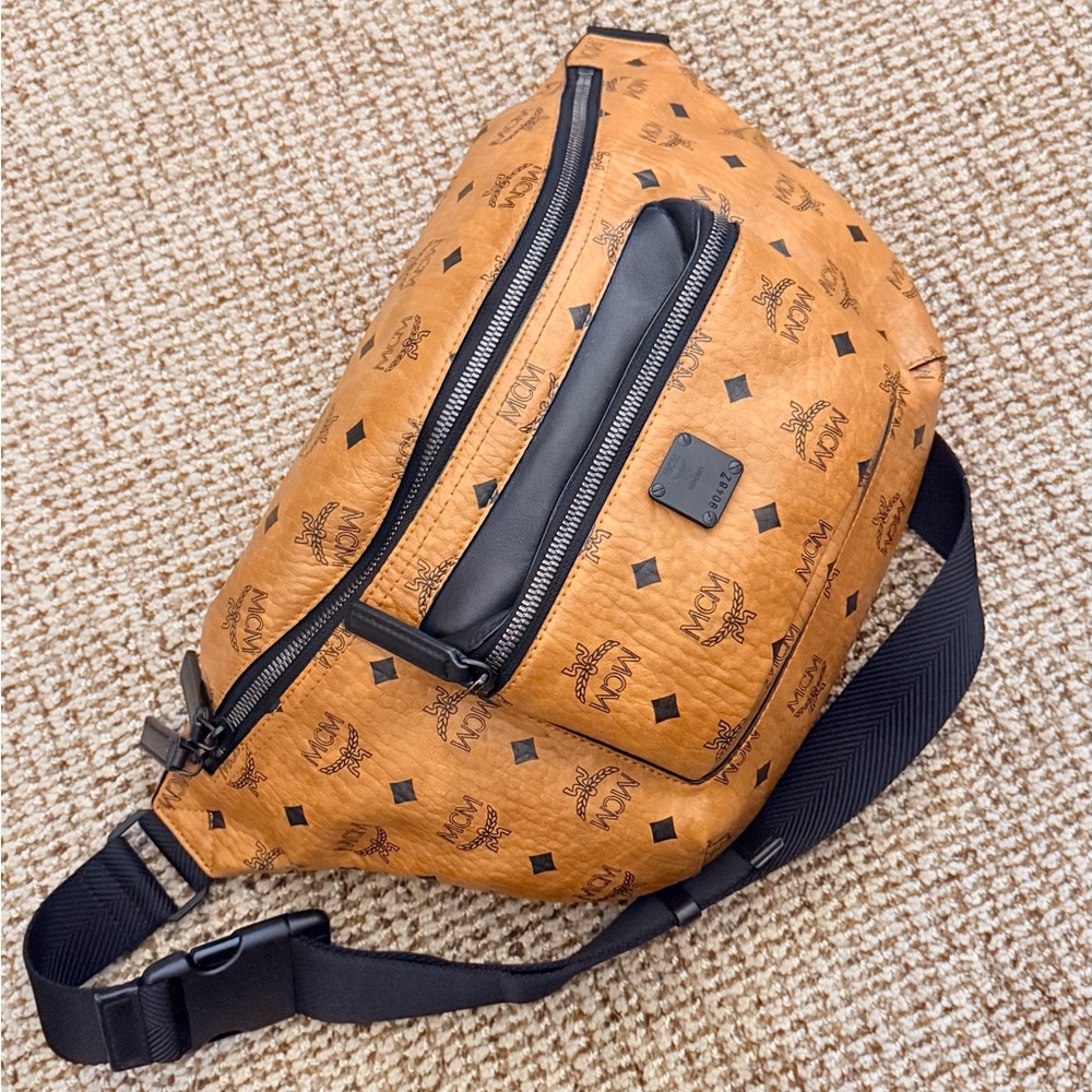 Large MCM Fursten Belt Bag in Visetos